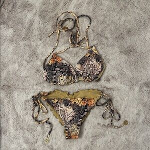 Luli Fama Multicolor Snake Print Bikini